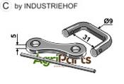 Shackle type connector Ø9 - AgriParts