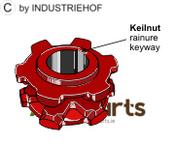 Chain sprocket Ø124 - AgriParts