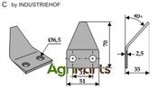 Fodder mixer knives - AgriParts