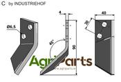 Fodder mixer knive, right - AgriParts