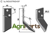 Fodder mixer knive, left - AgriParts