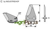 Fodder mixer knives, left - AgriParts