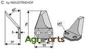 Fodder mixer knives, right - AgriParts