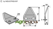Fodder mixer knives - AgriParts
