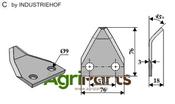 Fodder mixer knives - AgriParts