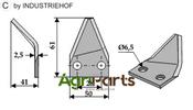 Fodder mixer knives, right - AgriParts