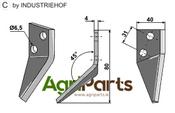 Fodder mixer knives, right - AgriParts