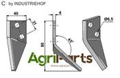 Fodder mixer knives, left - AgriParts