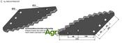 Fodder mixer knives - hard metal faced - AgriParts