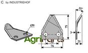 Fodder mixer knives - AgriParts