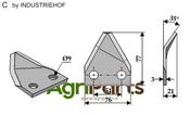 Fodder mixer knives - AgriParts