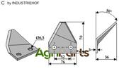 Fodder mixer knive, left - AgriParts