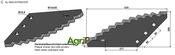 Fodder mixer knives, right - hard metal faced - AgriParts