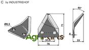 Fodder mixer knives, left - AgriParts