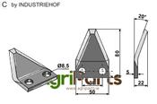 Fodder mixer knives - AgriParts