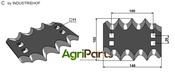 Fodder mixer knives, right - AgriParts