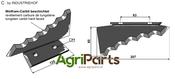 Fodder mixer knives, left - AgriParts