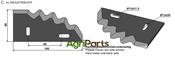 Fodder mixer knives, left - AgriParts