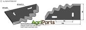 Fodder mixer knives, right - AgriParts