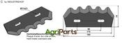 Fodder mixer knives - hard metal faced - AgriParts