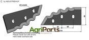 Food mixer knives - hard metal faced - left - AgriParts
