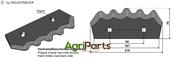 Food mixer knive - hard metal faced - AgriParts