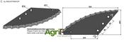 Food mixer knives - hard metal faced - AgriParts