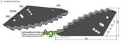 Food mixer knive - hard metal faced - AgriParts