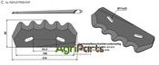 Food mixer knive - hard metal faced, left - AgriParts