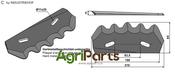 Food mixer knive - hard metal faced, right - AgriParts