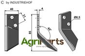Food mixer knives, right - AgriParts
