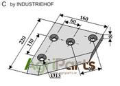 Right-side corner knife - AgriParts