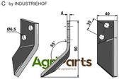 Food mixer knive, right - AgriParts