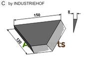 Right-side corner knife - AgriParts