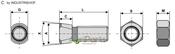 Plough bolt 7/16''UNCx32 with hexagon nut - AgriParts image