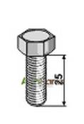 Bolt for rotary mower blades - M10x1,5 - 8.8 - AgriParts