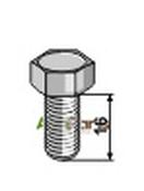Bolt for rotary mower blades - M10x1,5 - 8.8 - AgriParts image