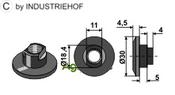 Nut M10x1,5 - AgriParts image