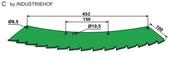 Saw blade - can be used on right and left - AgriParts