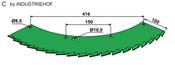 Saw blade - right - tungsten carbid hard faced - AgriParts
