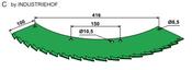 Saw blade - left - tungsten carbid hard faced - AgriParts image