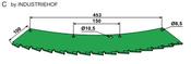 Saw blade - right - tungsten carbid hard faced - AgriParts image