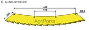 Saw blade - right - tungsten carbid hard faced - AgriParts image