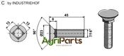 Plough bolt 7/16"x45 - AgriParts image