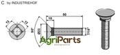 Plough bolt 7/16"x50 - AgriParts