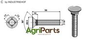 Plough bolt 7/16"x56 - AgriParts