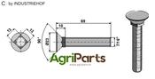 Plough bolt 7/16"x69 - AgriParts image