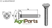 Plough bolt 7/16"x76 - AgriParts