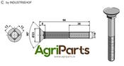 Plough bolt 7/16"x96 - AgriParts