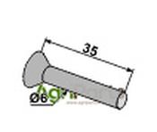 Countersunk rivet for seed share - AgriParts